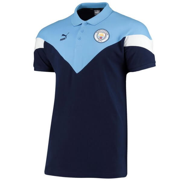 Polo Manchester City 2020-21 Blau Fussballtrikots Günstig